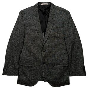 Club Monaco Blazer Jacket Mens 38S Sports Coat Grant Fit Linen Blend Gray